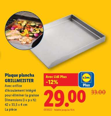 Plaque plancha GRILLMEISTER