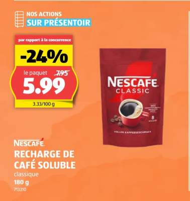 NESCAFÉ RECHARGE DE CAFÉ SOLUBLE