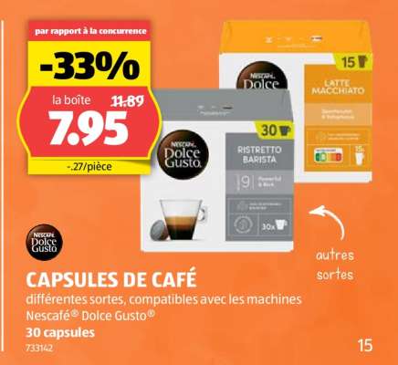 CAPSULES DE CAFÉ