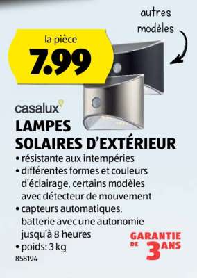 casalux LAMPES SOLAIRES D’EXTÉRIEUR