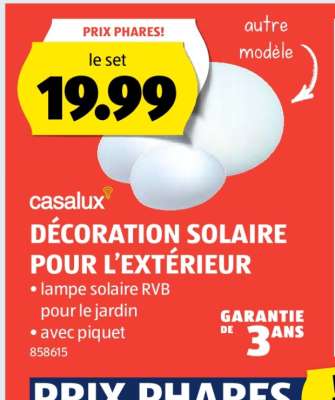 DÉCORATION SOLAIRE POUR L’EXTÉRIEUR