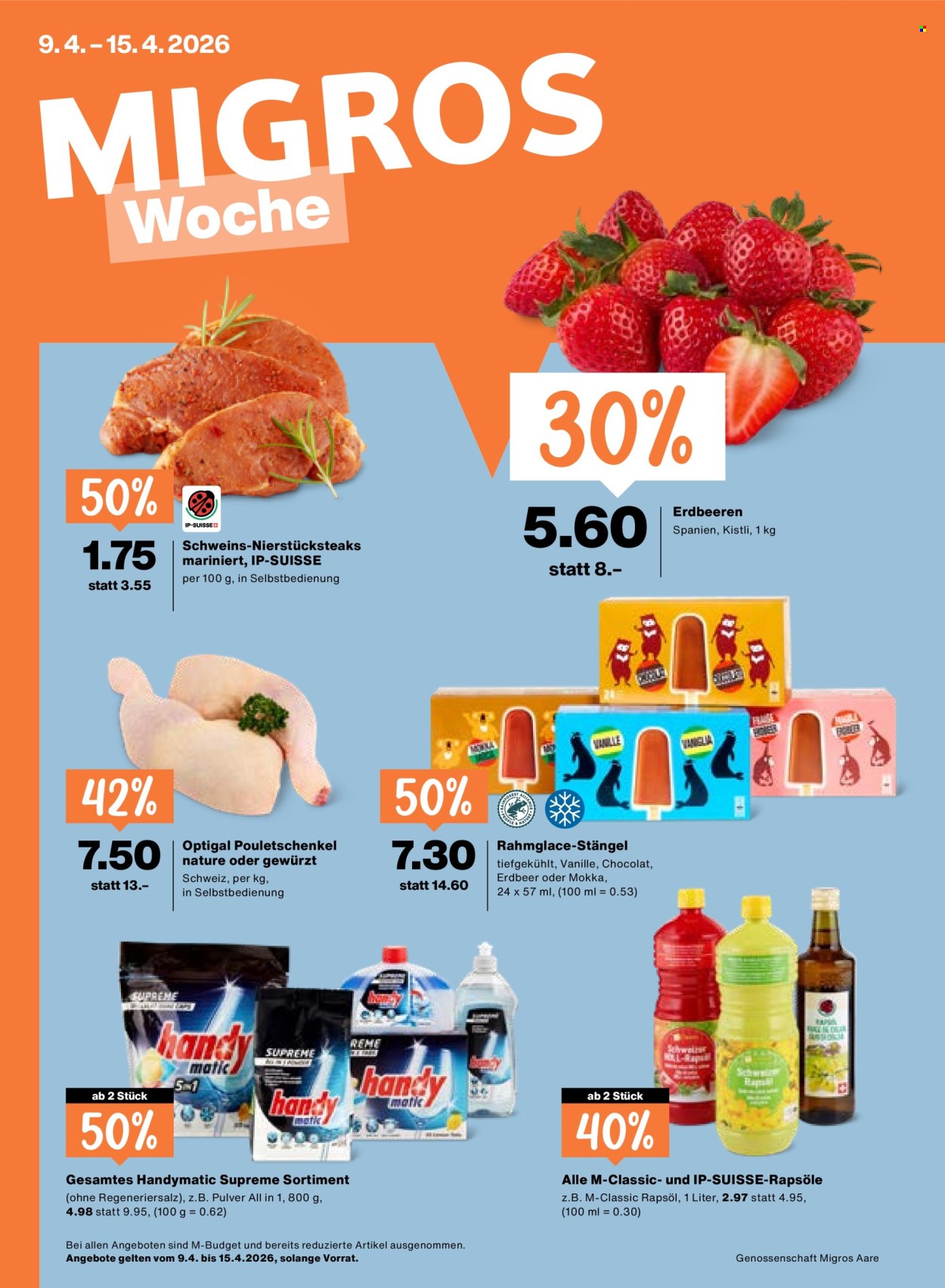 Catalogue Migros - 9.4.2026 - 15.4.2026. Page 1. Page 1