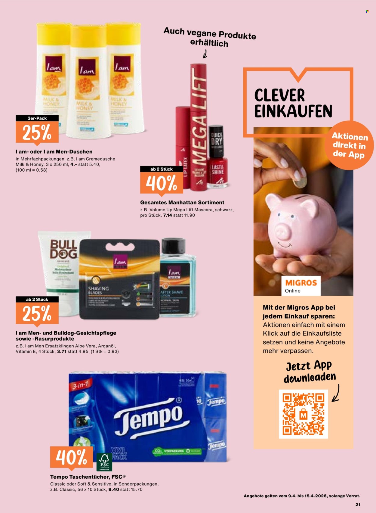 Catalogue Migros - 9.4.2026 - 15.4.2026. Page 21. Page 21