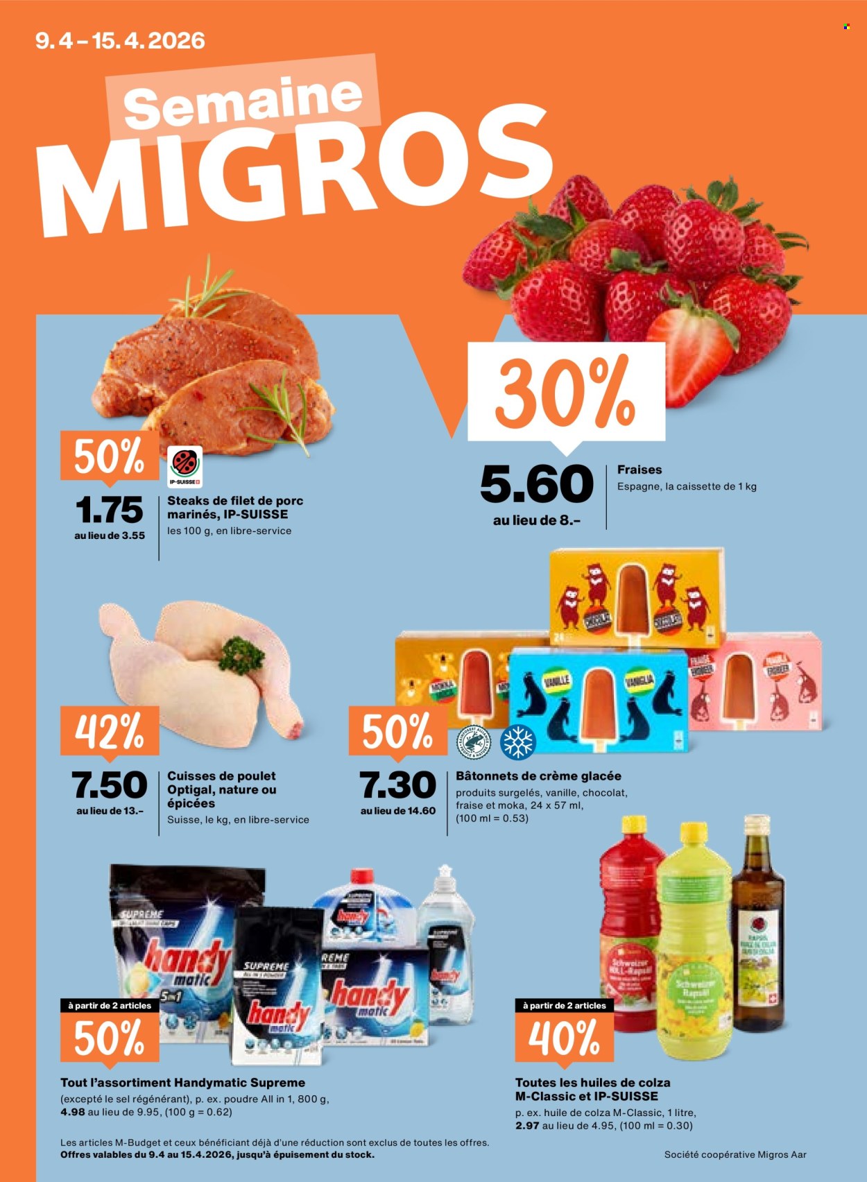 Catalogue Migros - 9.4.2026 - 15.4.2026. Page 1. Page 1