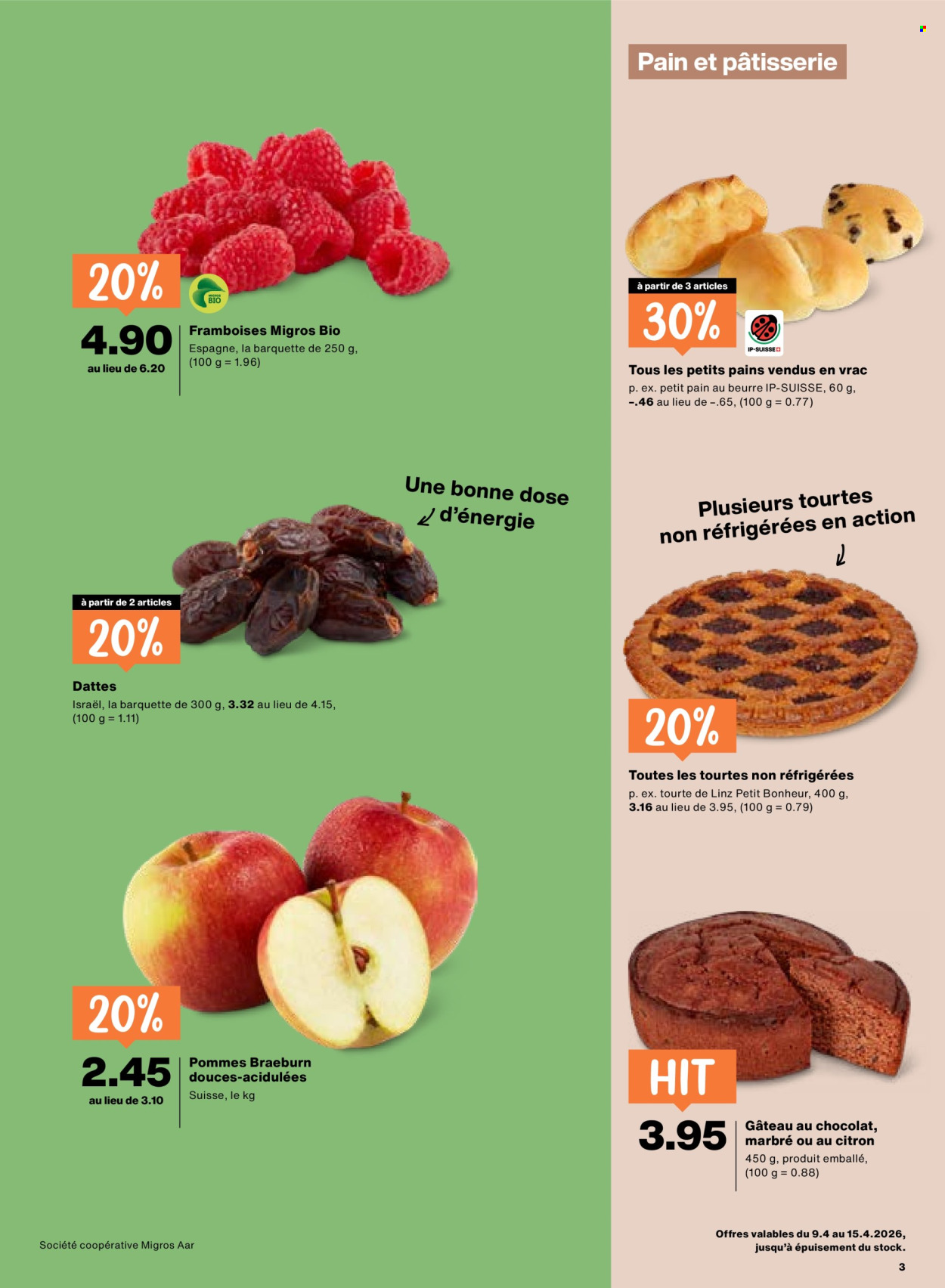 Catalogue Migros - 9.4.2026 - 15.4.2026. Page 3. Page 3