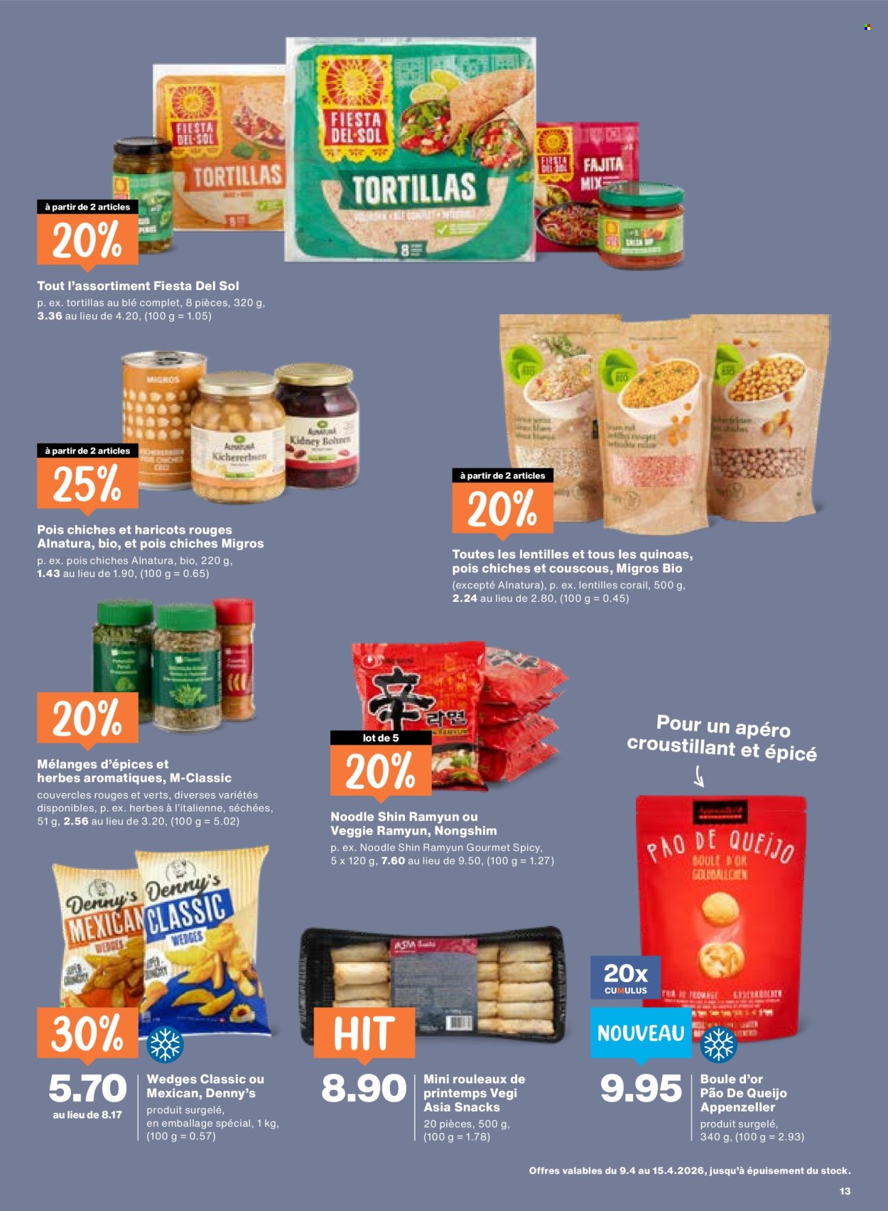 Catalogue Migros - 9.4.2026 - 15.4.2026. Page 13. Page 13