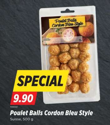 Poulet Balls Cordon Bleu Style