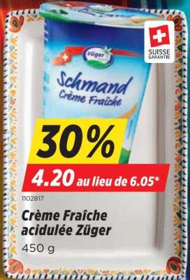 Crème Fraîche acidulée Züger