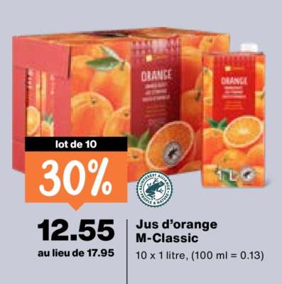 Jus d’orange M-Classic
