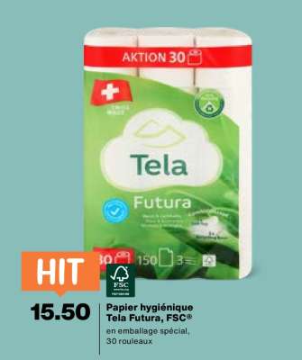 Papier hygiénique Tela Futura, FSC®