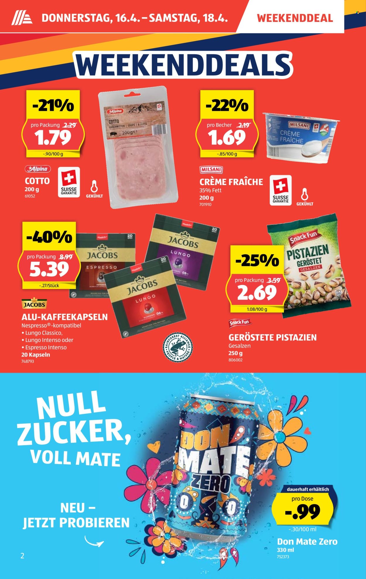 Catalogue Aldi - 16.4.2026 - 22.4.2026. Page 2. Page 2