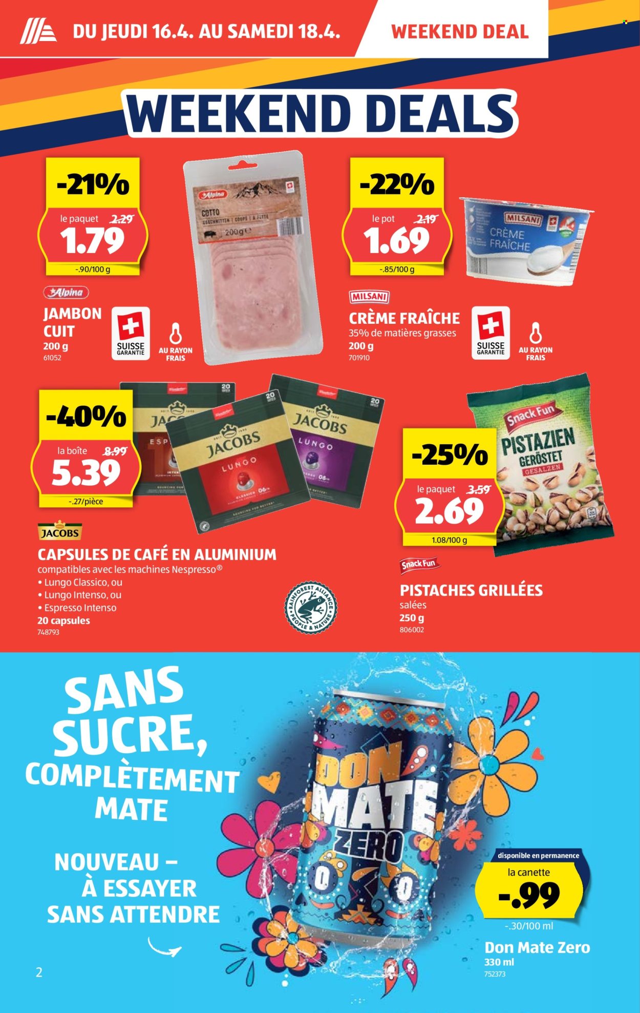 Catalogue Aldi - 16.4.2026 - 22.4.2026. Page 2. Page 2