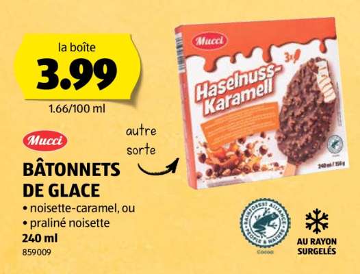 Mucci BÂTONNETS DE GLACE