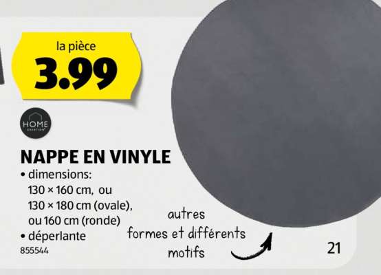 NAPPE EN VINYLE