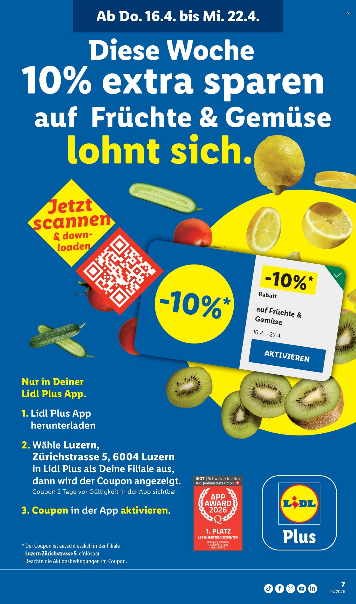 Catalogue Lidl - 16.4.2026 - 22.4.2026. Page 7. Page 7