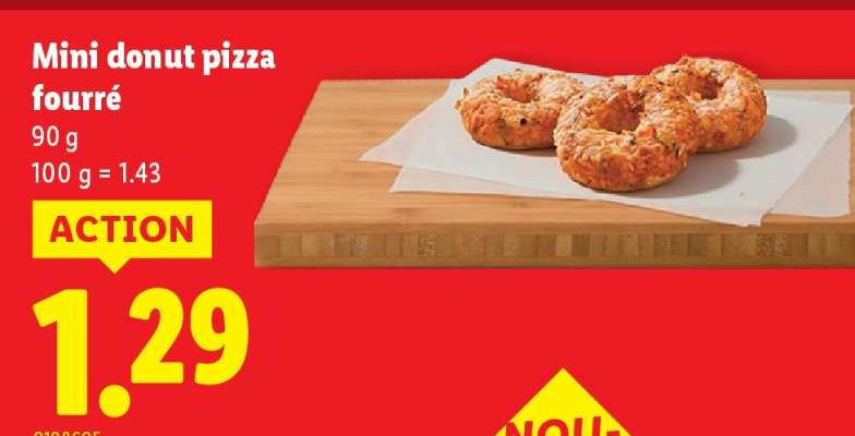 Mini donut pizza fourré