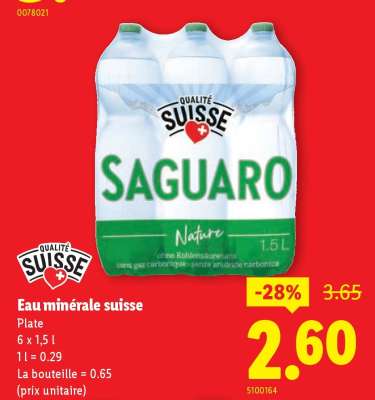 Eau minérale suisse