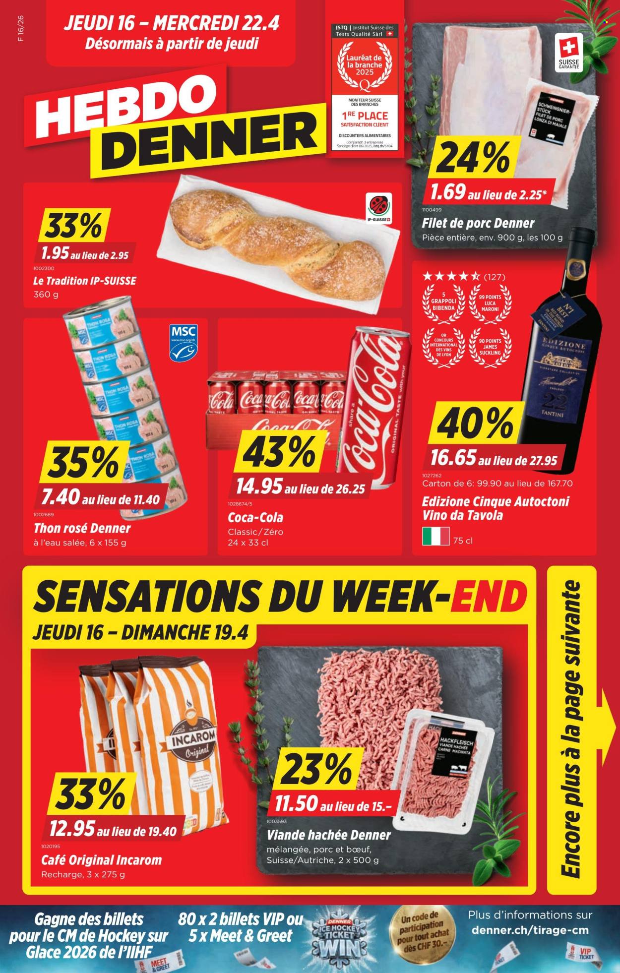 Catalogue Denner - 16.4.2026 - 22.4.2026. Page 1. Page 1