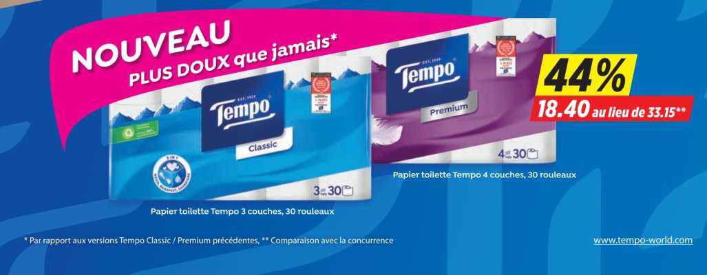 Papier toilette Tempo