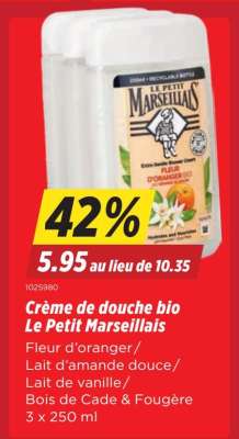 Crème de douche bio Le Petit Marseillais