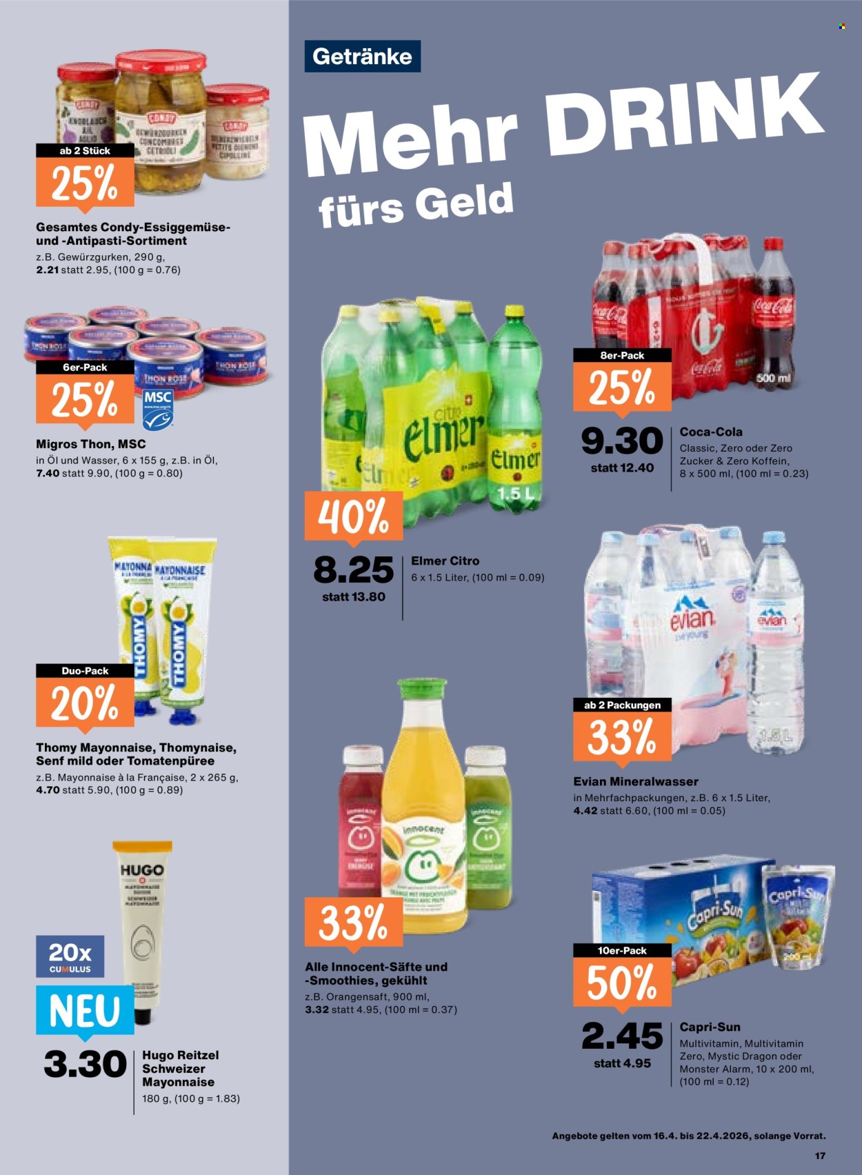 Catalogue Migros - 16.4.2026 - 22.4.2026. Page 17. Page 17