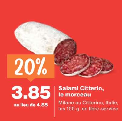 Salami Citterio, le morceau