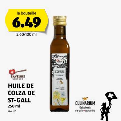 HUILE DE COLZA DE ST-GALL