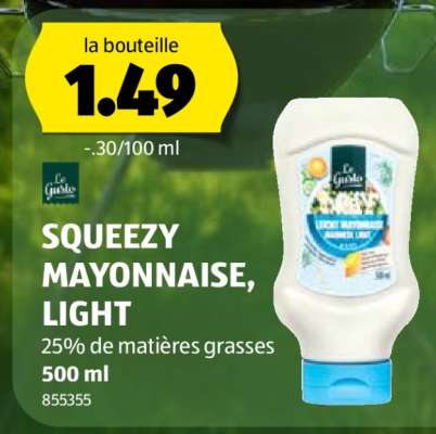 Squeezy Mayonnaise, Light