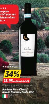 Due Lune Nero d'Avola/Nerello Mascalese Sicilia DOC