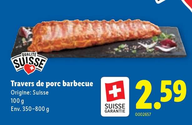 Travers de porc barbecue