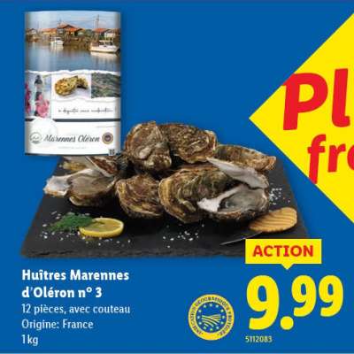 Huîtres Marennes d'Oléron n° 3