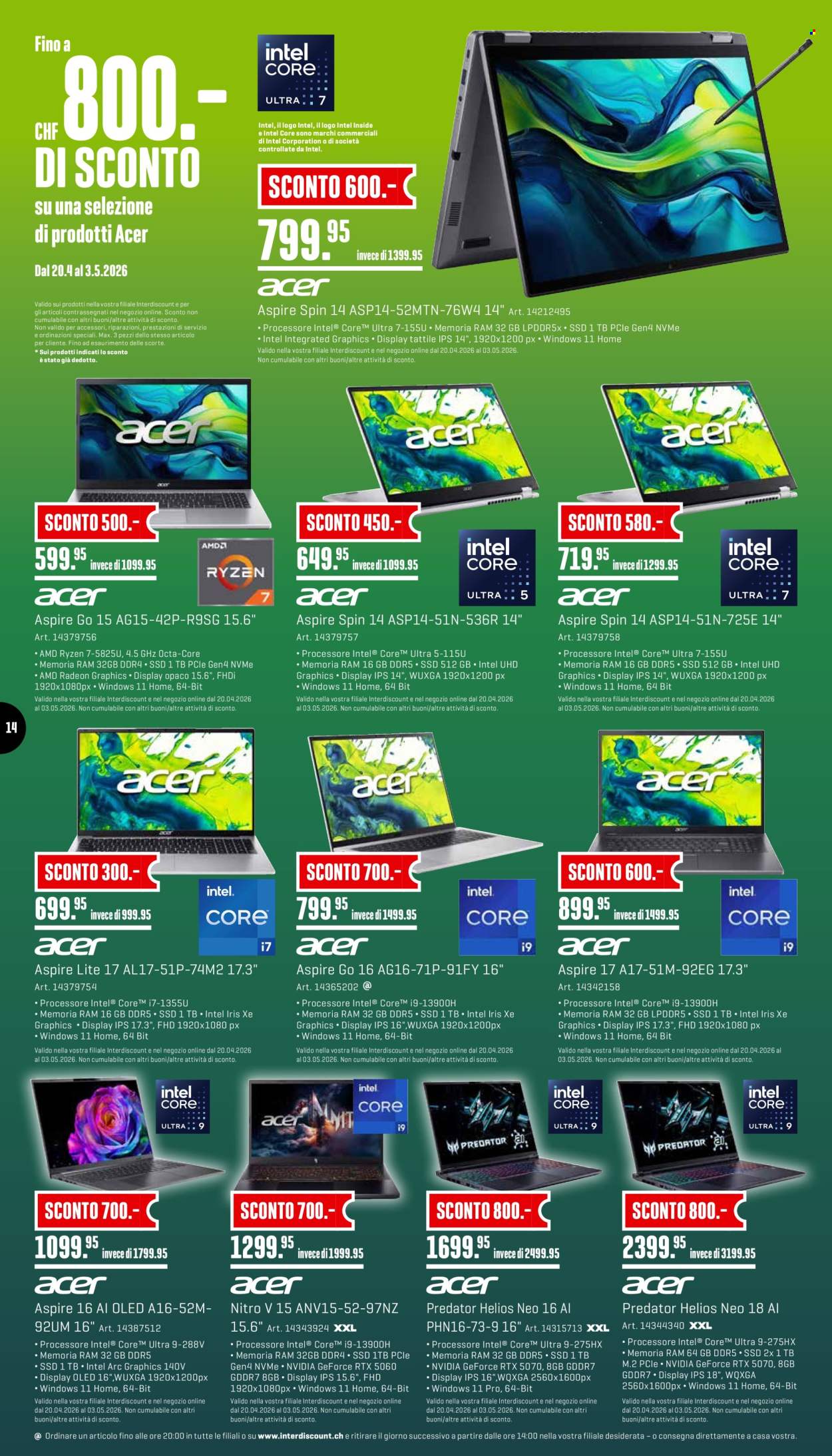 Catalogue Interdiscount - 20.4.2026 - 3.5.2026. Page 14. Page 14