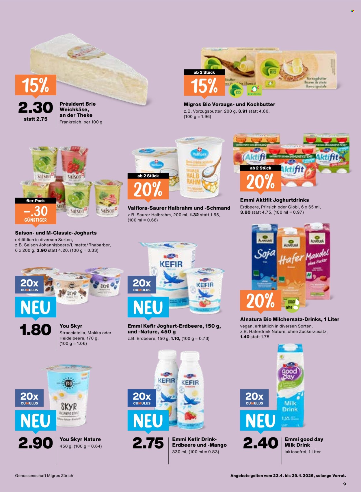 Catalogue Migros - 23.4.2026 - 29.4.2026. Page 9. Page 9