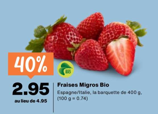 Fraises Migros Bio