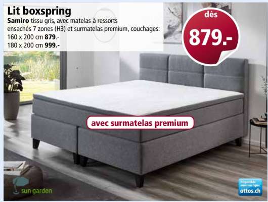 Lit boxspring