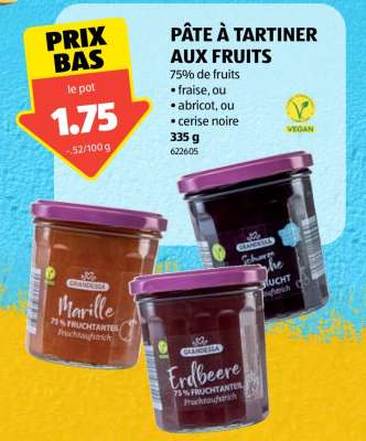 PÂTE À TARTINER AUX FRUITS