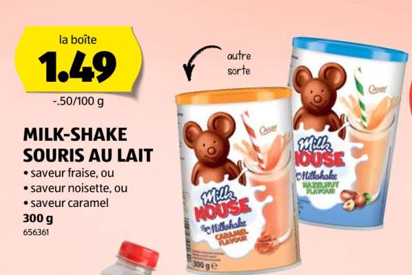 MILK-SHAKE SOURIS AU LAIT