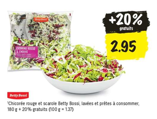 Chicorée rouge et scarole Betty Bossi