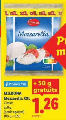 MILBONA Mozzarella XXL