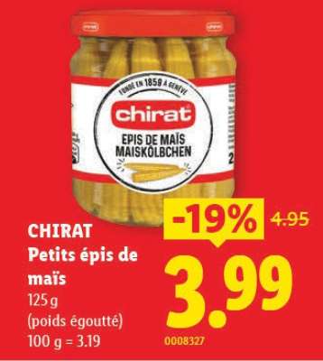 CHIRAT Petits épis de maïs