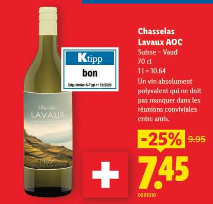 Chasselas Lavaux AOC