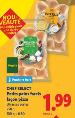 CHEF SELECT Petits pains farcis façon pizza
