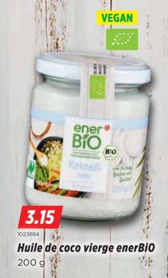 Huile de coco vierge enerBiO