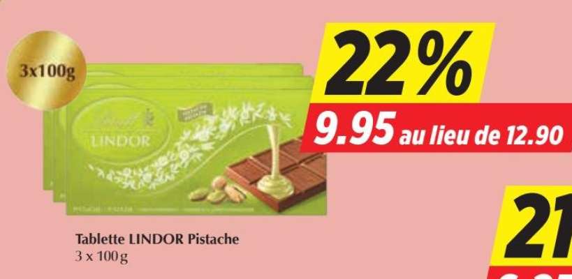 Tablette LINDOR Pistache