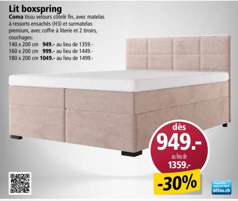Lit boxspring