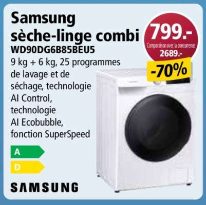 Samsung sèche-linge combi