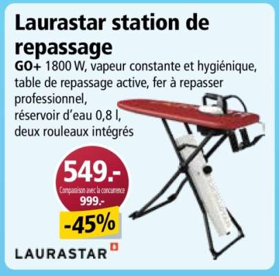 Laurastar station de repassage