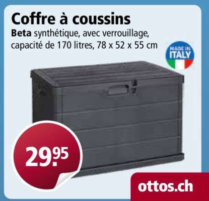 Coffre à coussins