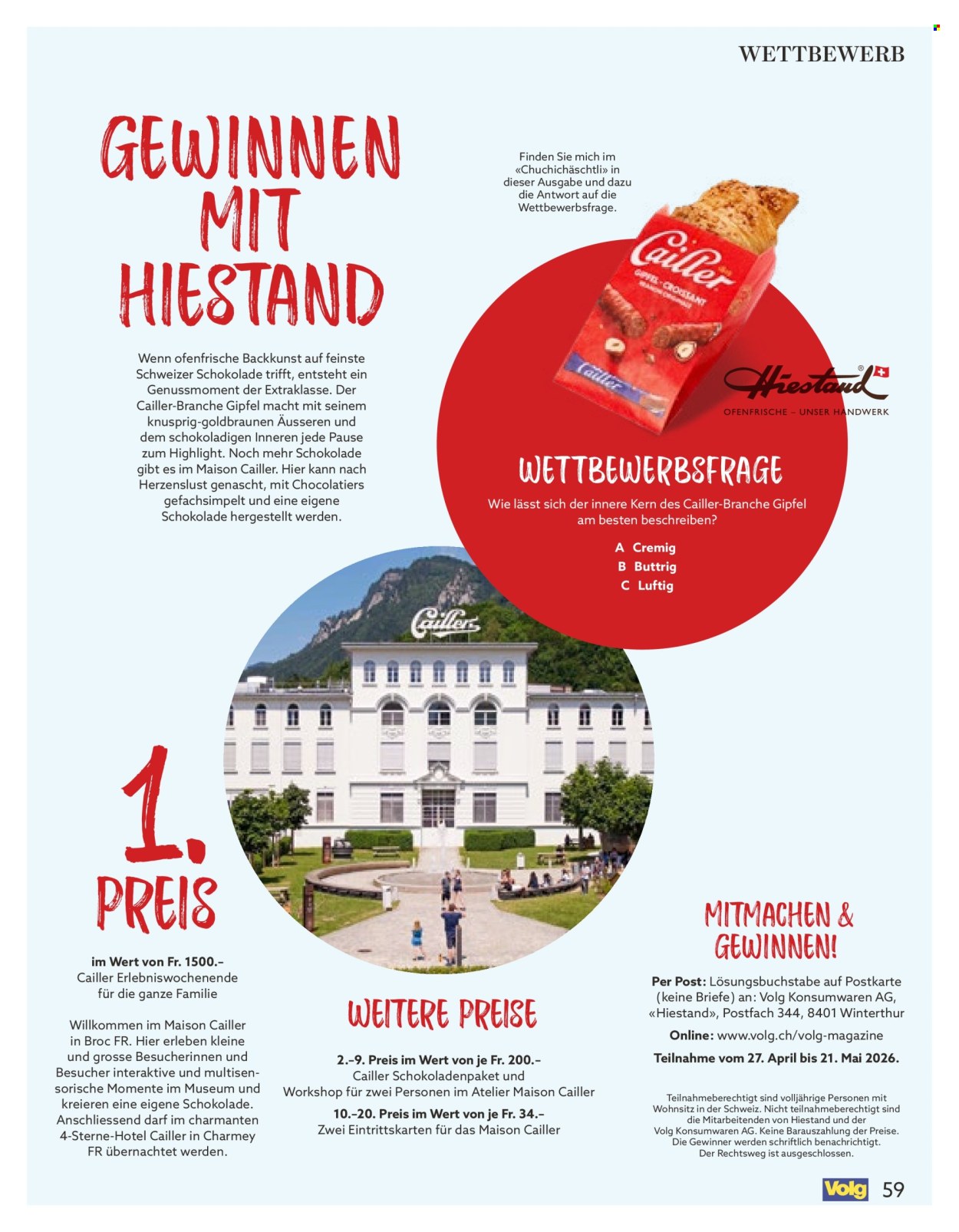 Catalogue Volg - 1.5.2026 - 31.5.2026. Page 59. Page 59