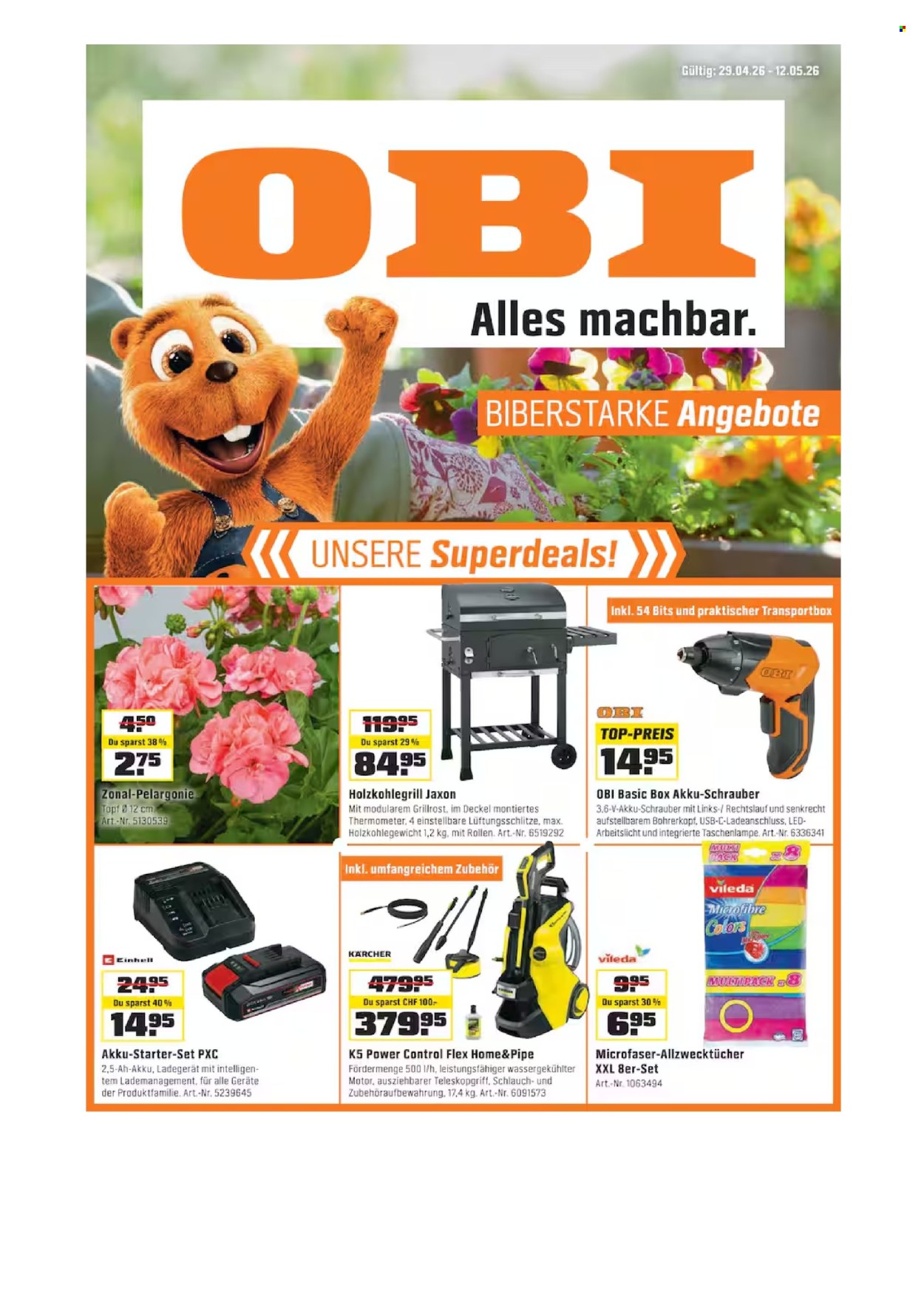 Catalogue OBI - 29.4.2026 - 12.5.2026. Page 1. Page 1